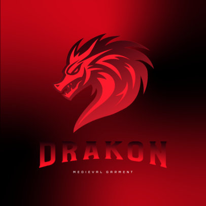 Medieval Logo Maker Featuring a Dragon Illustration for a Garment Store 6244d