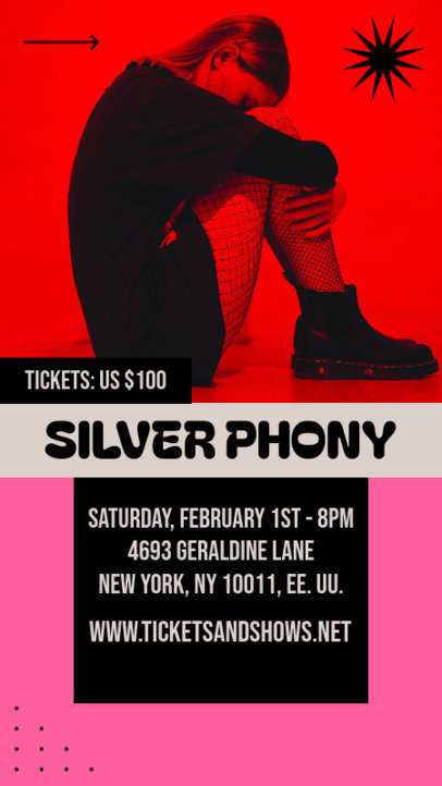 Instagram Story Maker Featuring a Singer's World Tour Event