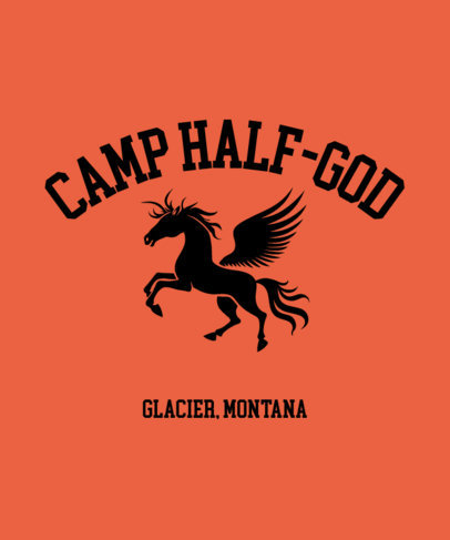 T-Shirt Design Creator Featuring a Camp Half-Blood Inspired Illustration