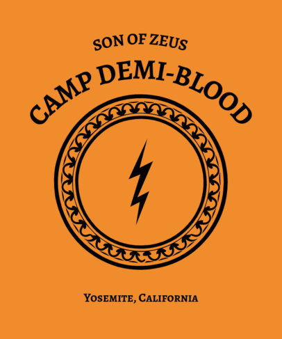 T-Shirt Design Generator Featuring a Quote Inspired by Percy Jackson