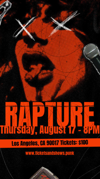 Instagram Story Design Generator to Promote a Rock Band Concert 