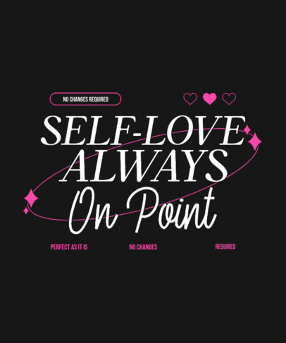 T-Shirt Design Maker with a Self-Love-Themed Quote