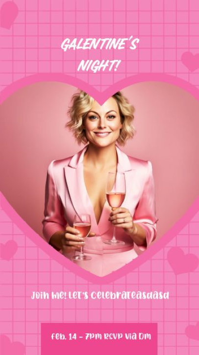Instagram Story Video Template for a. Galentine's Night Celebration 7441