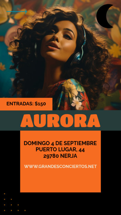 Music Instagram Story Maker Featuring a Concert Date Event 6123d