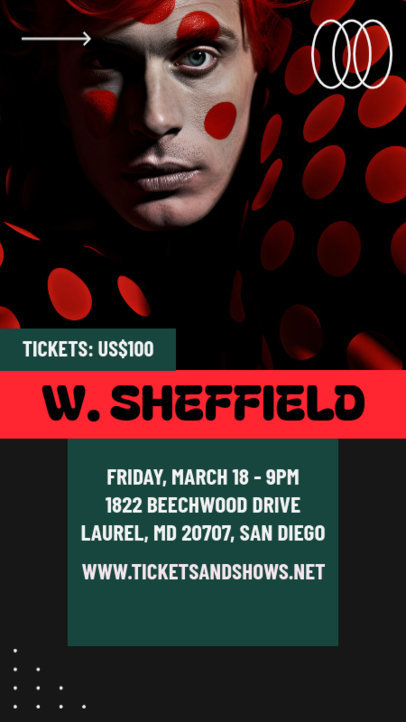 Instagram Story Template Featuring a Date Event for a Music World Tour 6123c