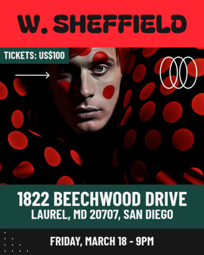 Instagram Post Template Featuring a Date Event for a Music World Tour 6123c