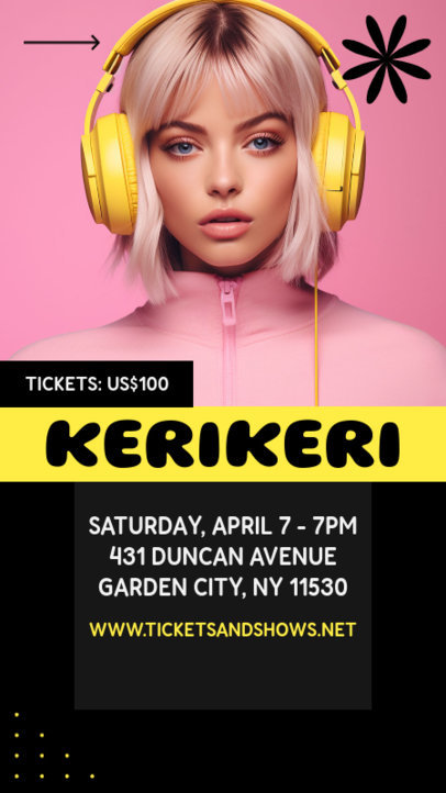 Instagram Story Creator to Promote a Music Artist Tour 6123b