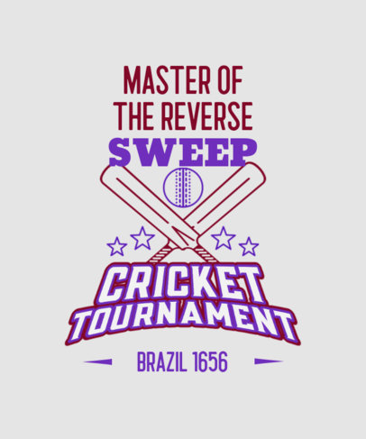 T-Shirt Design Generator with Cricket Bats for a Tournament