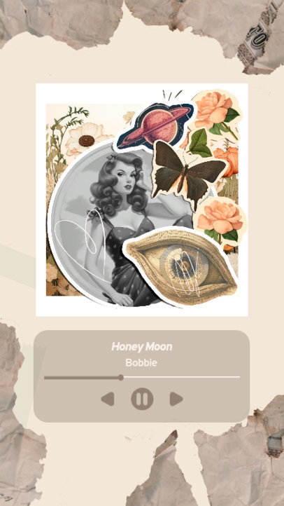 Instagram Story Maker for Singers Featuring a Collage Aesthetic 6127h