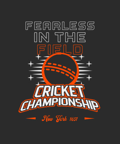 T-Shirt Design Maker Featuring a Quote for Cricket Enthusiasts
