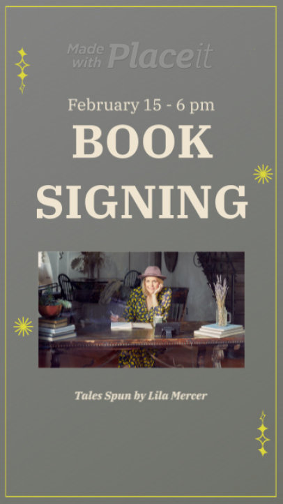 Instagram Story Video Template for an Upcoming Book Signing Event