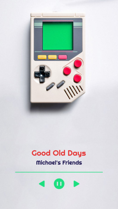 Instagram Story Creator for Spotify Artists with a Retro Gaming Device Graphic