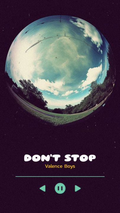 Instagram Story Generator with a Metallic Sphere for Spotify Musicians 6128j