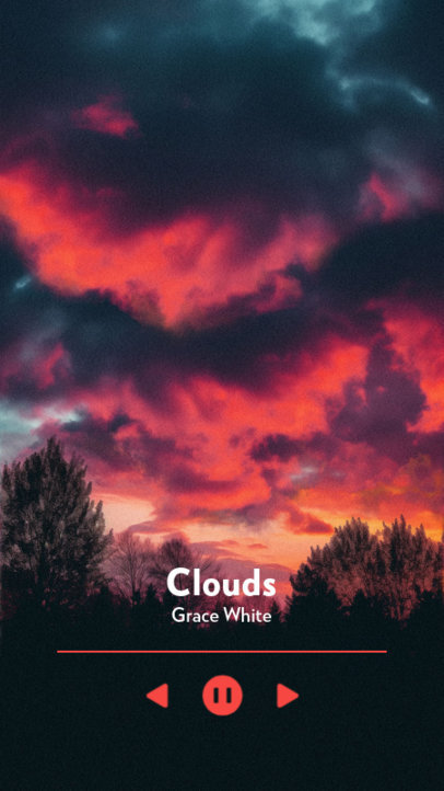 Instagram Story Creator Inspired by Spotify Canvas Featuring a Burning Sky Background