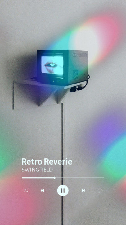 Instagram Story Generator for Artists Featuring a Retro TV Graphic  6120f