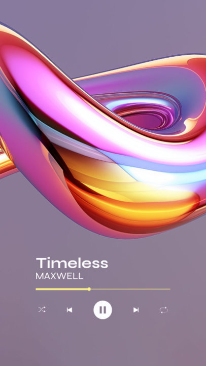 Instagram Story Generator for Musicians with an Abstract Iridescent Figure   6120j