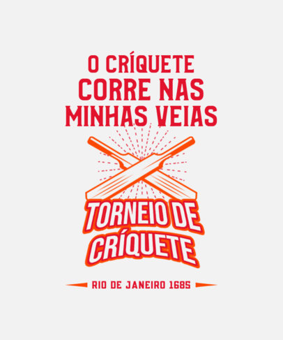T-Shirt Design Generator for a Tournament Featuring Cricket Bat Graphics