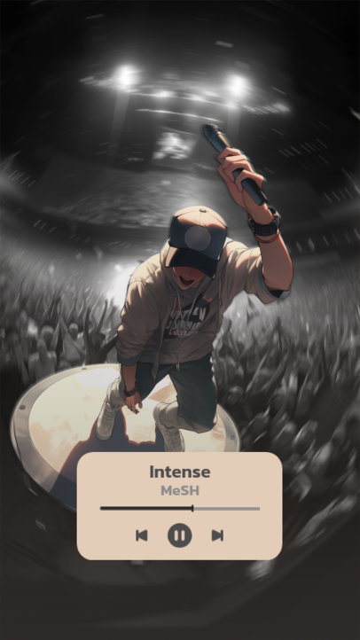 Instagram Story Generator Featuring an Artist Dancing at a Concert 6126i