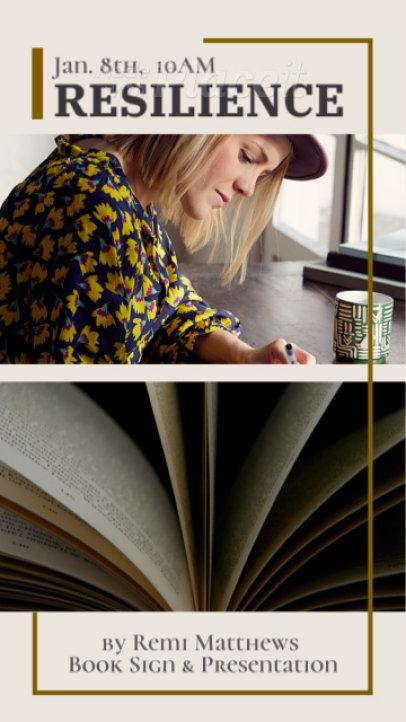 Book Presentation Instagram Story Video Creator Featuring a Date Event 1794h 7556