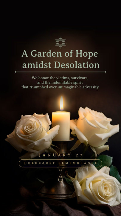 Instagram Story Generator With a Hope Quote for Holocaust Remembrance Day 6265a