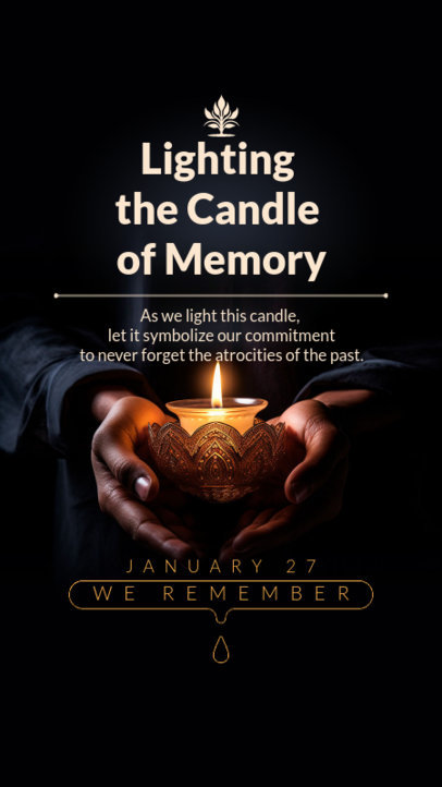 Instagram Story Creator to Remember Holocaust Day Featuring a Quote 6265b