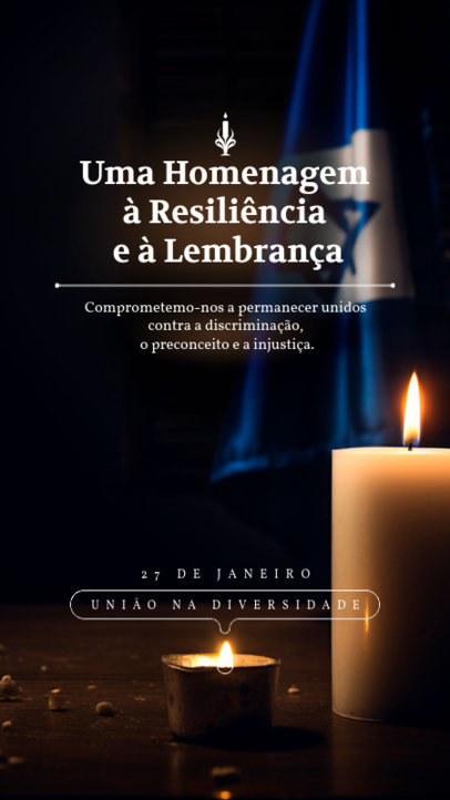 Instagram Story Maker Featuring a Holocaust Remembrance Day-Themed Quote 6265h