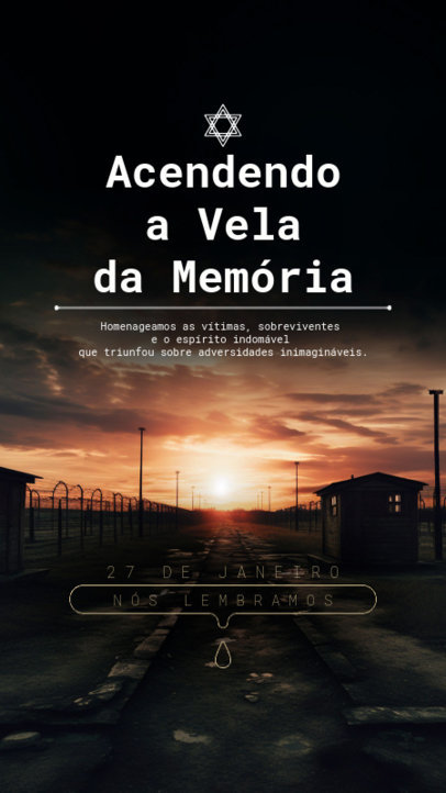 Instagram Story Creator Featuring a Holocaust Remembrance Day Theme 6265j