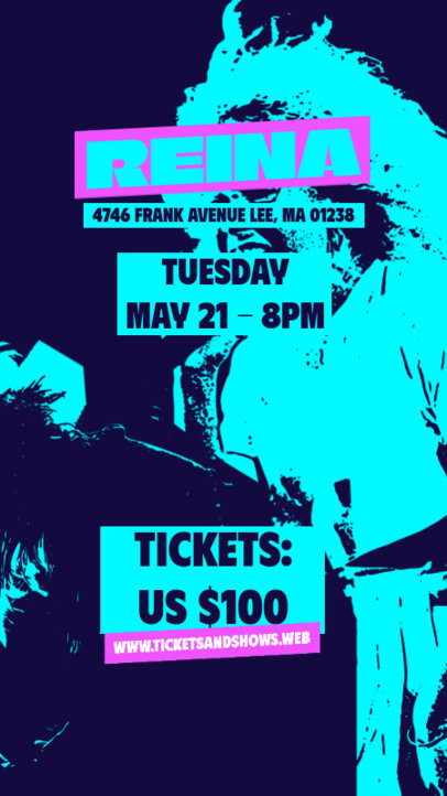 Instagram Story Creator to Promote a Rock and Roll Concert Featuring a Singer Picture 6124a