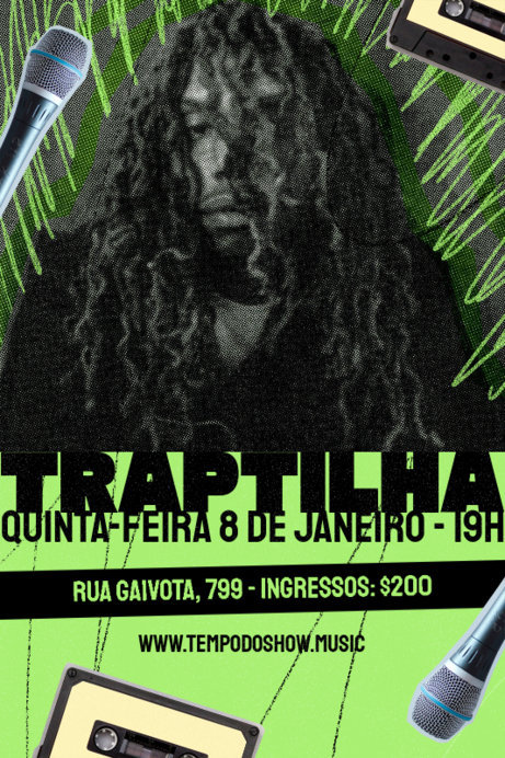Poster Design Generator with Microphone Pictures to Advertise an Upcoming Concert