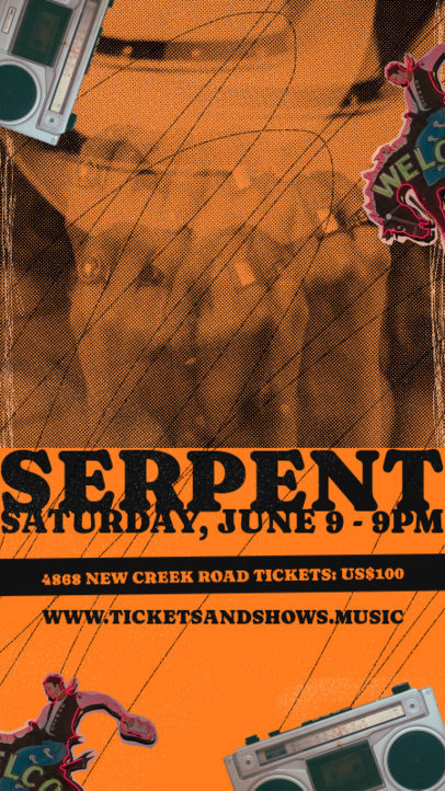 Instagram Story Design Creator with Retro Graphics to Promote a Country Concert 6125c