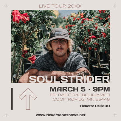 Instagram Post Template Featuring a Music Artist Performance Event 6122c