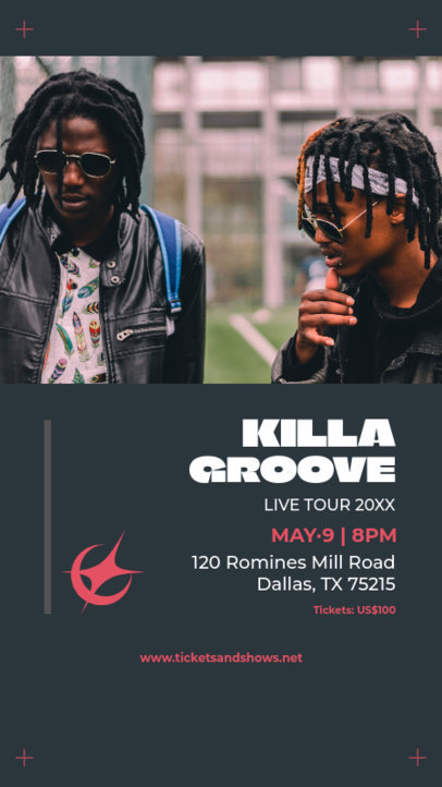 Instagram Story Generator to Share a Musician Concert 6122a