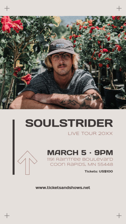 Instagram Story Template Featuring a Music Artist Performance Event 6122c