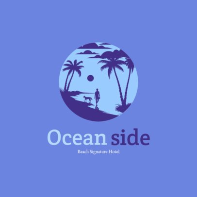 Logo Creator for a Beach Signature Hotel with an Illustrated Island 6260k
