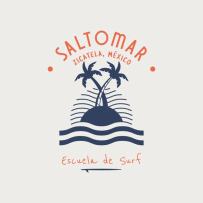 Online Logo Template for a Mexican Surf School
