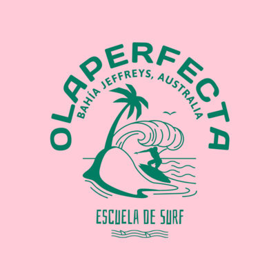 Logo Generator for a Surf School Featuring a Wave Illustration
