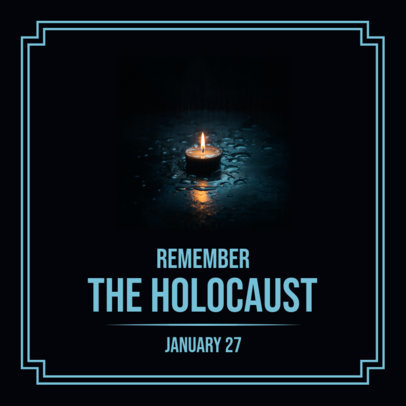 Instagram Post Maker Featuring a Candle to Remember The Holocaust 6264a
