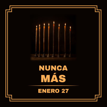 Instagram Post Maker Featuring Candle Graphics for Holocaust Memorial Day 6264i