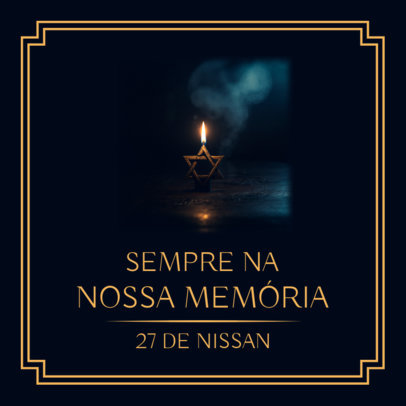 Instagram Post Generator Featuring a Lit-Up Candle with a Star of Day 6264n