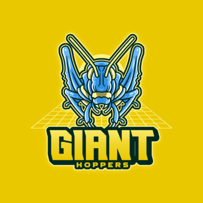 Online Logo Maker for Gamers Featuring a Giant Grasshopper 6256a