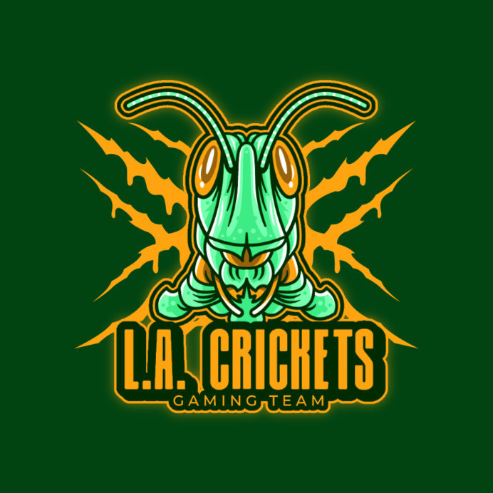 Placeit - Gaming Team Logo Creator Featuring an Illustrated Cricket