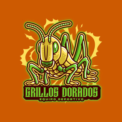 eSports Team Logo Generator with a Cricket Illustration 6256d