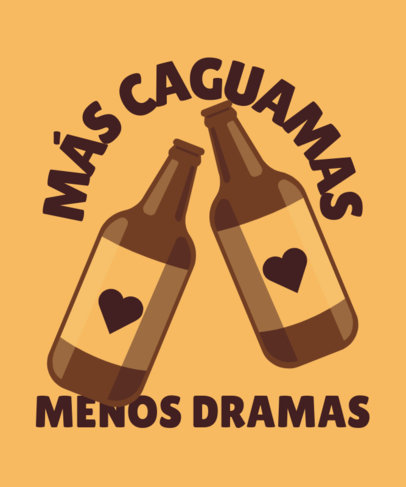 T-Shirt Design Creator With a Caguamas Funny Quote 5925k-6144