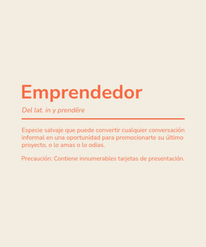 T-Shirt Design Generator With a Quote for Entrepreneurs ED 6770a