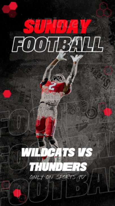 Instagram Story Video Template with Animated Graphics for a Football Match Ad 6239f 7578