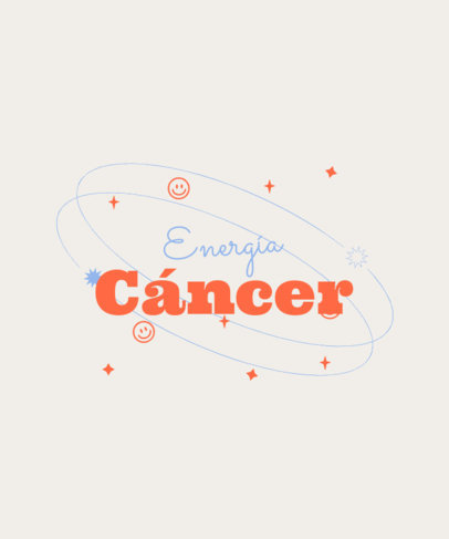 T-Shirt Design Template Featuring a Cancer-Themed Quote