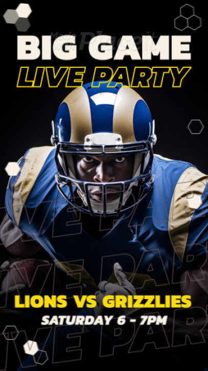Instagram Story Video Generator for a Special Football Night 6239g 7579