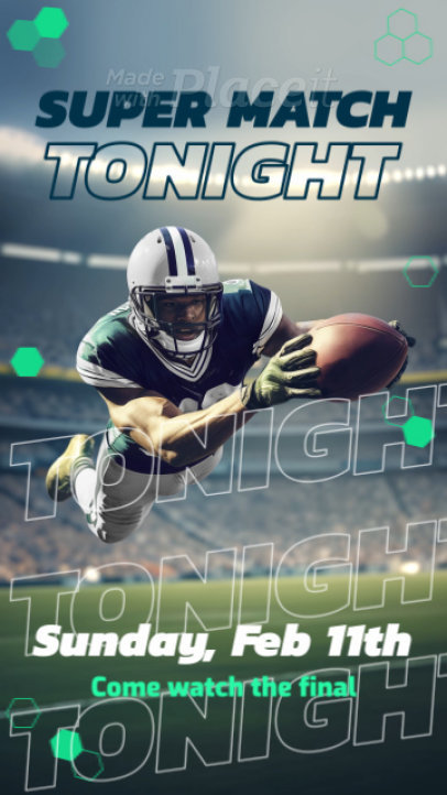 Instagram Story Video Generator for a Special Football Night 6239h 7572