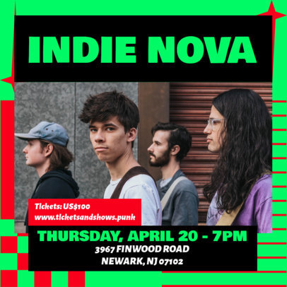 Instagram Post Template for a Music Concert Event Night 6121c