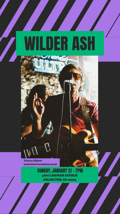 Instagram Story Generator Featuring a Rock Band Concert Date Event 6121a
